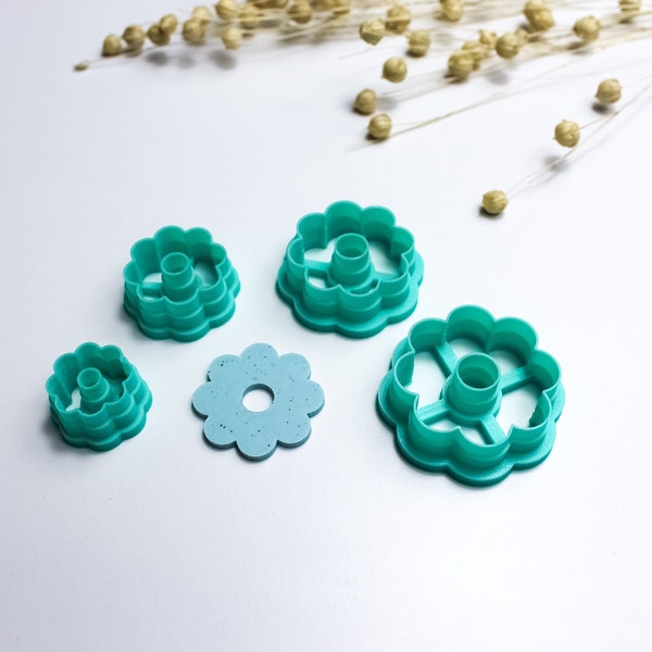 R021 Emporte-pièce fleur l Emporte-pièce pâte polymère l Clay cutter l Emporte-pièce pâte fimo l Coupeur d'argile l Moule boucle oreilles