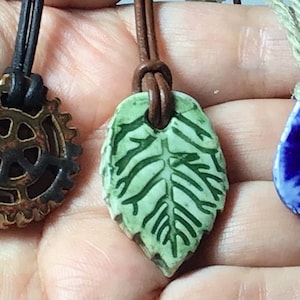 Charm Necklace on Leather Cord (Vegan options)