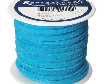 Suede Lace Cranberry 1//8/" x 25 yds. by Realeather Made in USA 3.2 mm x 22.8 M