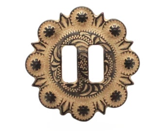 Slotted Stamped Steel Concho Antique Copper 1-1//4/" 10 Pack 7492-10