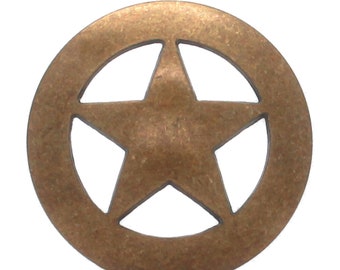 Slotted Stamped Steel Concho Antique Copper 1-3//8/" 10 Pack 7015-10