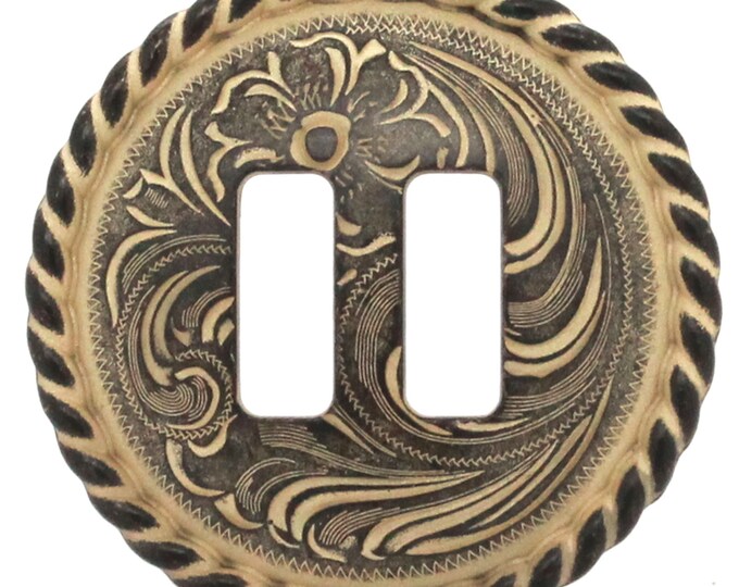 Slotted Concho Brass Black Platted Smooth 1-1/2" 1352-03 by Stecksstore USA Slotted Concho Brass Black Platted Smooth 1-1/2" 1352-03 by Stecksstore USA