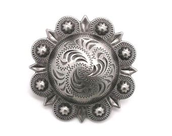 Berry Concho Antique Silver Screw Back 3-4 Inch 7863-21