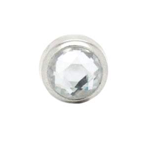 Clear Crystal Round 1/2&quot; Tack Upholstery Nail Nickel 10 Pack NB0217-02 Furniture Upholstery Nail Heads, Leather Tacks, Decotacks