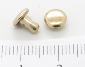 Rivet 6 mm Brass Plate Double Cap 100 pack 1378-01