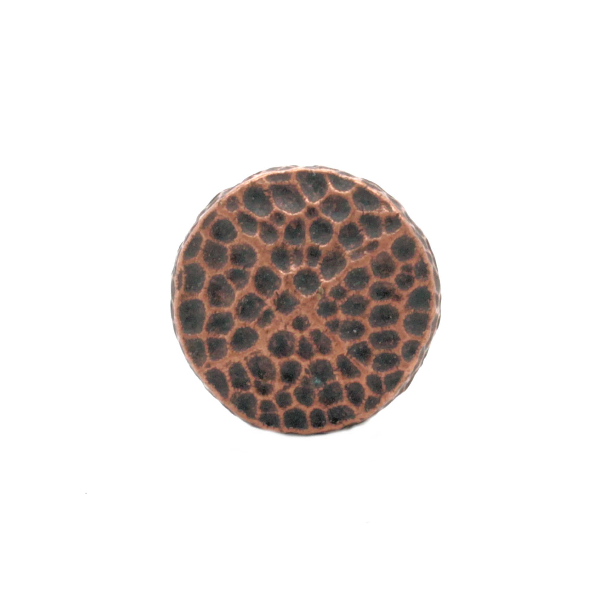 Hammered 4 Point Concho Antique Copper Pewter 3/4