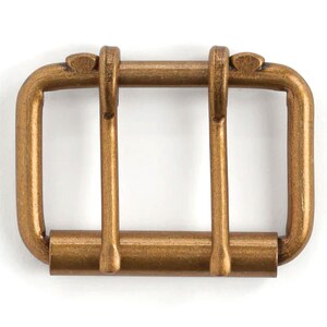 Two-Prong Roller Buckle Antique Brass 2&quot; 1532-08