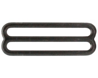 Ajustador de correa de doble lazo de 2 pulgadas placa negra 20020-13