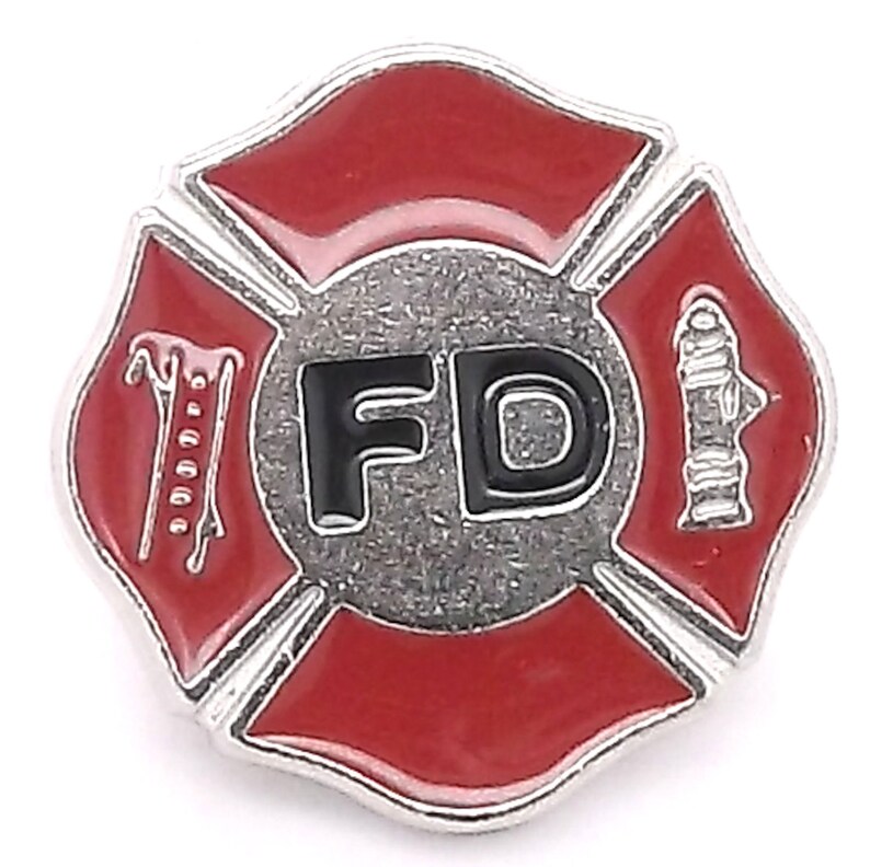 Fire Department Logo Decorative Snap Set Concho 1 1265-13