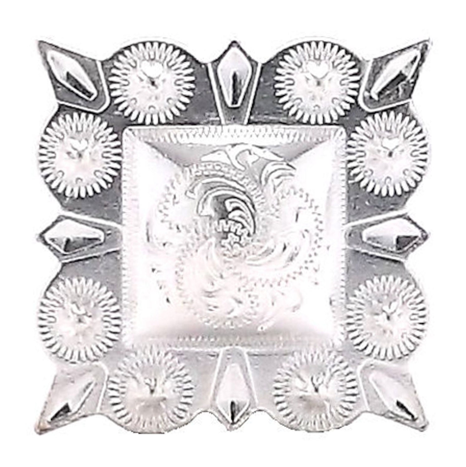 Berry Concho Antique Silver Screw Back 1-1//2/" 7860-21