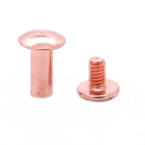 Shiny Copper Binder Post 1/2&quot; Chicago Screws 10 Pack 1293-25