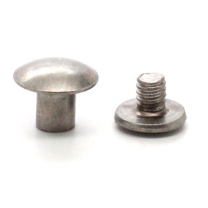 1/4" Chicago Screws And Post With Solid Head – Nickel Plate, 10 Sets By USBind