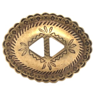 Thunderbird Slotted Steel Concho Antique Brass 2-1/4&quot; 10 Pack 7542-09
