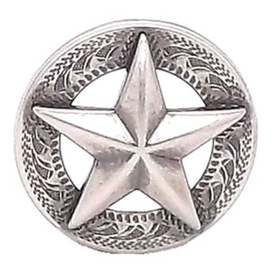 Star Screw Back Concho Antique Silver 1-1/4" 11373-41