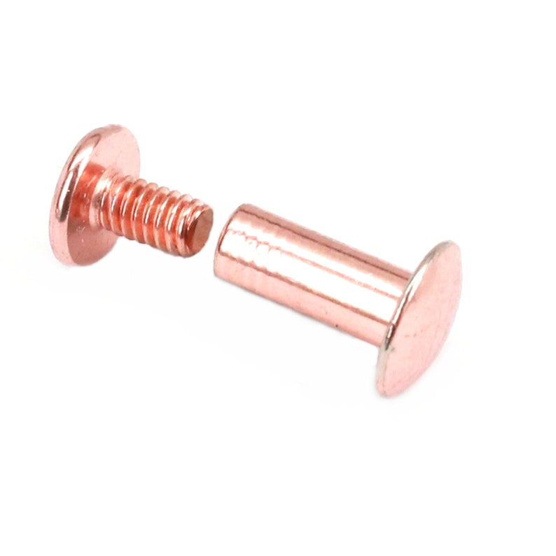 Shiny Copper Binder Post 1/2 Chicago Screws 10 Pack Etsy