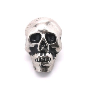 Skull Concho Nickel with Black 1" 440-21 by Stecksstore Screw Back