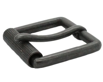 Heel Bar Buckle and Engraved Roller 1.5 Inch Matte Black 65101-13