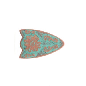 Dual Cactus Belt Buckle Tip Copper Patina 3/4&quot; 3426-90