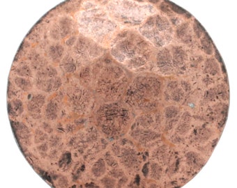 Hammered Antique Copper Round Concho 2" 7444-10