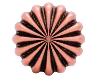 Pinwheel Concho Antique Copper 1.25" (3.17 cm) by Stecksstore 2256-10 Screw Back