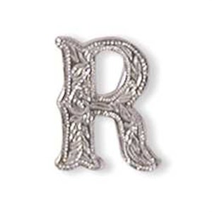 Alphabet Letter R Shiny Silver Screw Back Concho 3/4&quot; Tall 1339-18