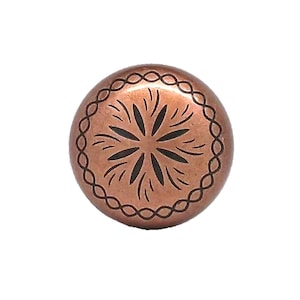 Sunburst 3/4&quot; x 1/4&quot; Copper Plated Screwback Concho 2996C by Stecksstore