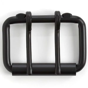 Two-Prong Roller Buckle Matt Black 2&quot; 1532-03
