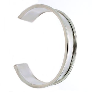 Cuff Bracelet Blank 1&quot; Flexible Steel Nickel Plate 11683-02
