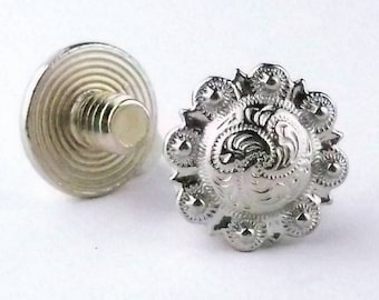 Chicago Screw Concho Nickel 3/16" 10 Pack 3306-01 by Stecksstore