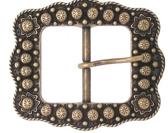 Sunburst Buckle Antique Brass 1-1/2" 2675-09