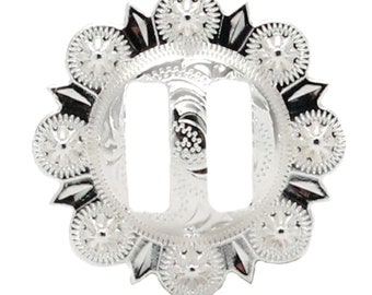 Slotted Concho Silver  1-1/4" 7861-02S