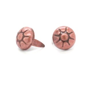 Antique Copper Old World Parachute 3/8&quot; Nail Head Spots 100 pk