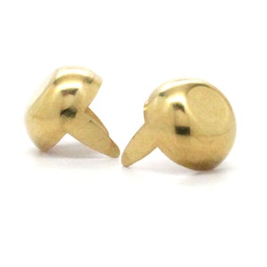 Brass Domed Flat Nail Heads 7/16&quot; Diameter Spots 100 pk. NH00314-01