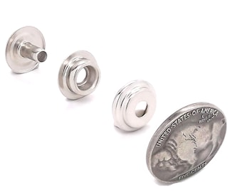 Buffalo Head Nickel Snap Set Concho Antique Nickel 7/8" 1265-78