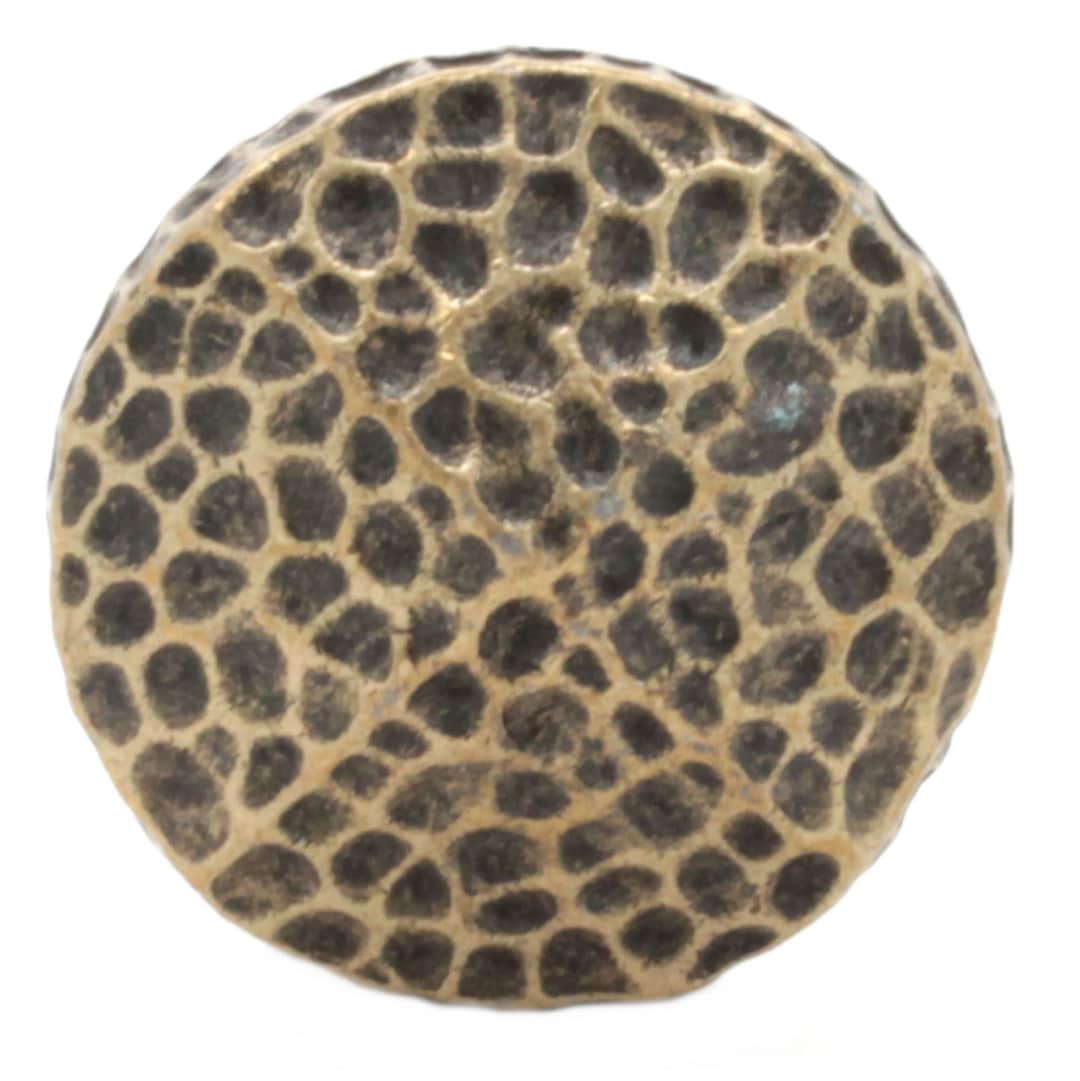 Hammered 4 Point Concho Antique Brass Pewter 1.5