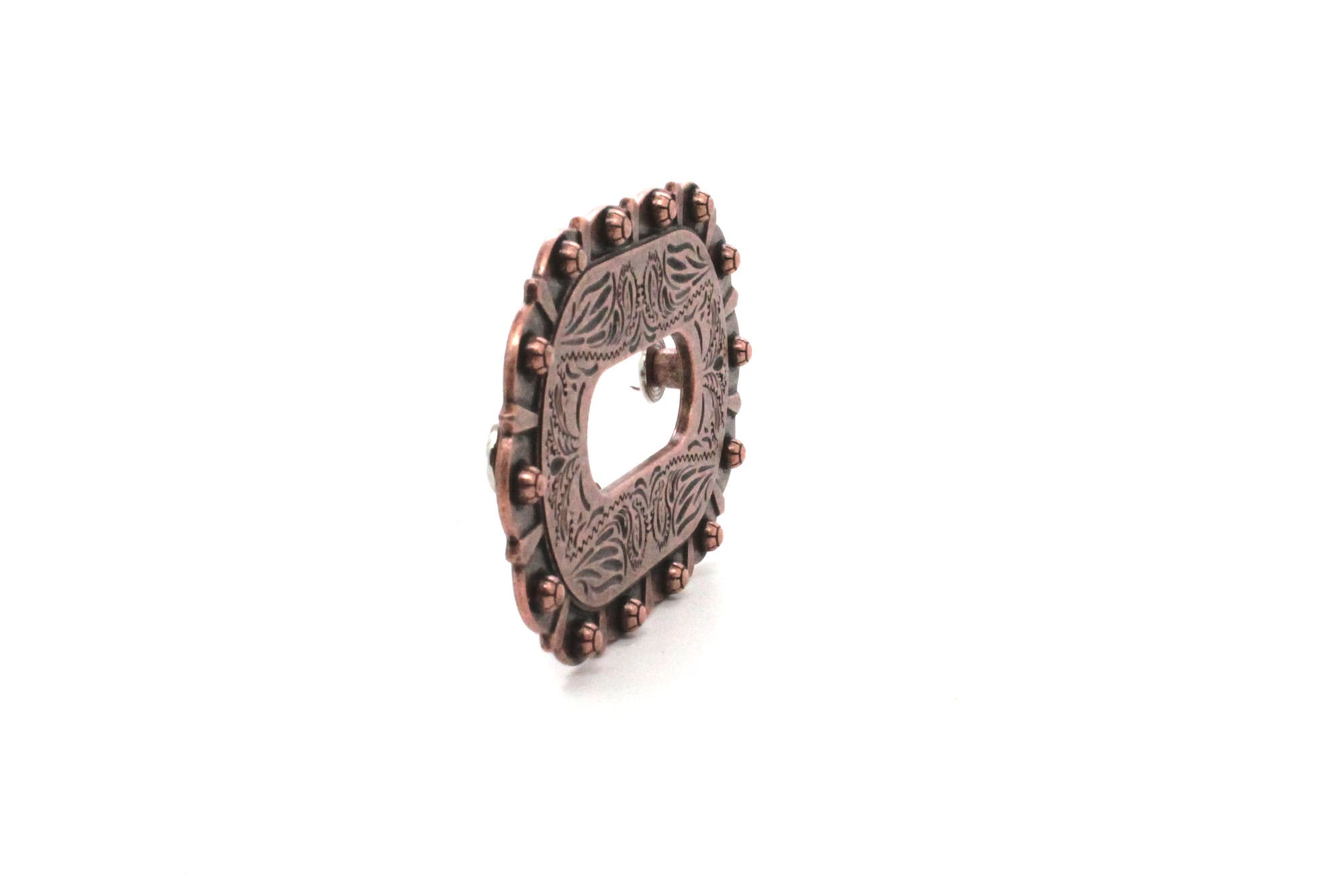 Western Saddle Berry Cinch Rigging Plate Antique Copper Platted 2 Pack ...