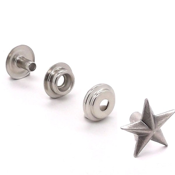 Star 3D Decorative Snap Set Concho Button 3/4" 1265-19