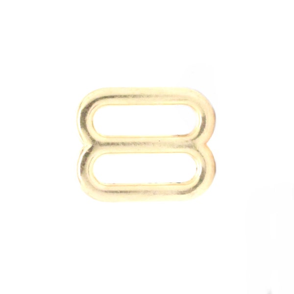 Double Loop Strap Adjuster 5/8 Inch Brass Plate 20058-01
