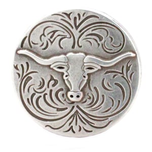 Steer Screw Back Concho Old Silver 1-1/4" 7212-21