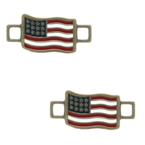 Shoe And Boot Lace Metal Keeper Flag 2 Each SL-3212-09