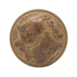 Dual Cactus Flower Rustic Gold Screw Back Concho 1&quot; 4663-32