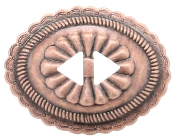 Santa Fe Slotted Steel Concho Antique Copper 2-1/4" 10 Pack 7721-10