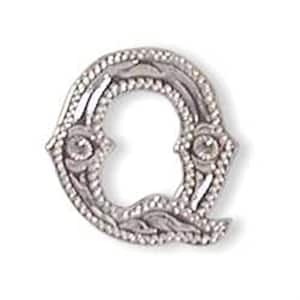 Alphabet Letter Q Shiny Silver Screw Back Concho 1339-17