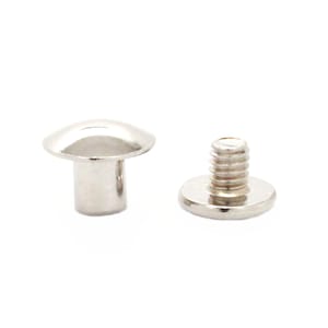 Nickel Plated Smooth Steel Chicago Screws 1/4&quot; 10 Pack 1290-22