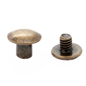 Antique Brass Binder Post 1/4&quot; Steel Chicago Screws 10 Pack 1290-15