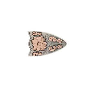 Dual Cactus Belt Buckle Tip Silver and Rose Gold 5/8&quot; 3427-66