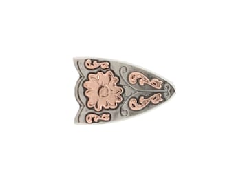 Dual Cactus Belt Buckle Tip Silver and Rose Gold 5/8" 3427-66