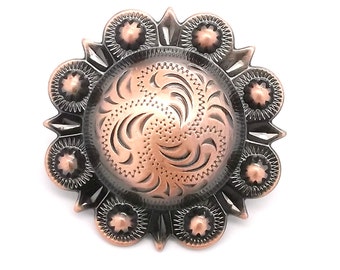 Berry Concho Antique Copper Screw Back 1&quot; 7862-10