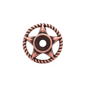 Western Roped Star Bezel Concho in Copper 3/4&quot; 7785-073