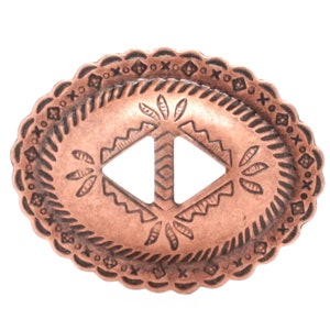 Thunderbird Slotted Steel Concho Antique Copper 2-1/4&quot; 10 Pack 7542-10